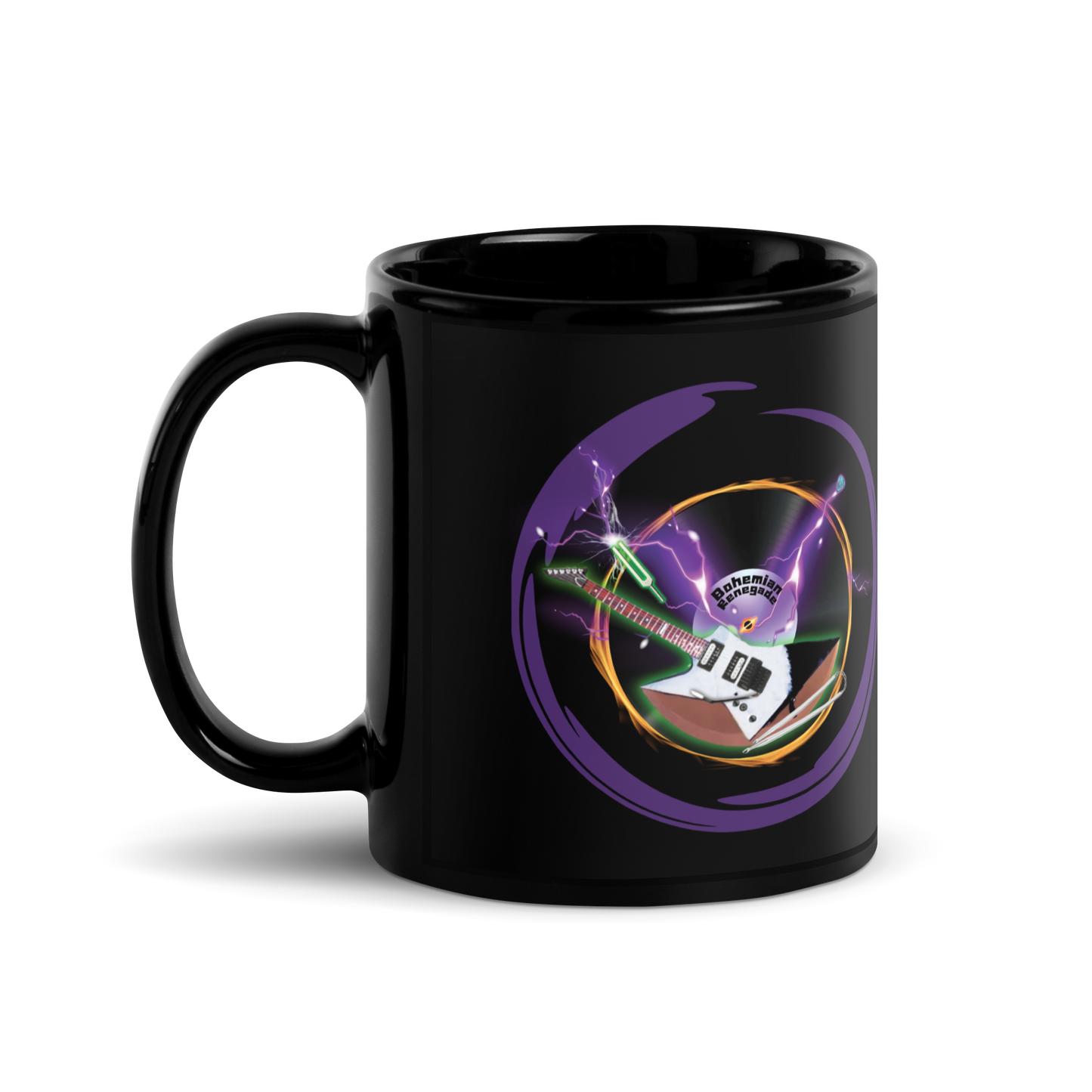 'Bohemian Renegade: Spacetime Tour' - Black Glossy Mug