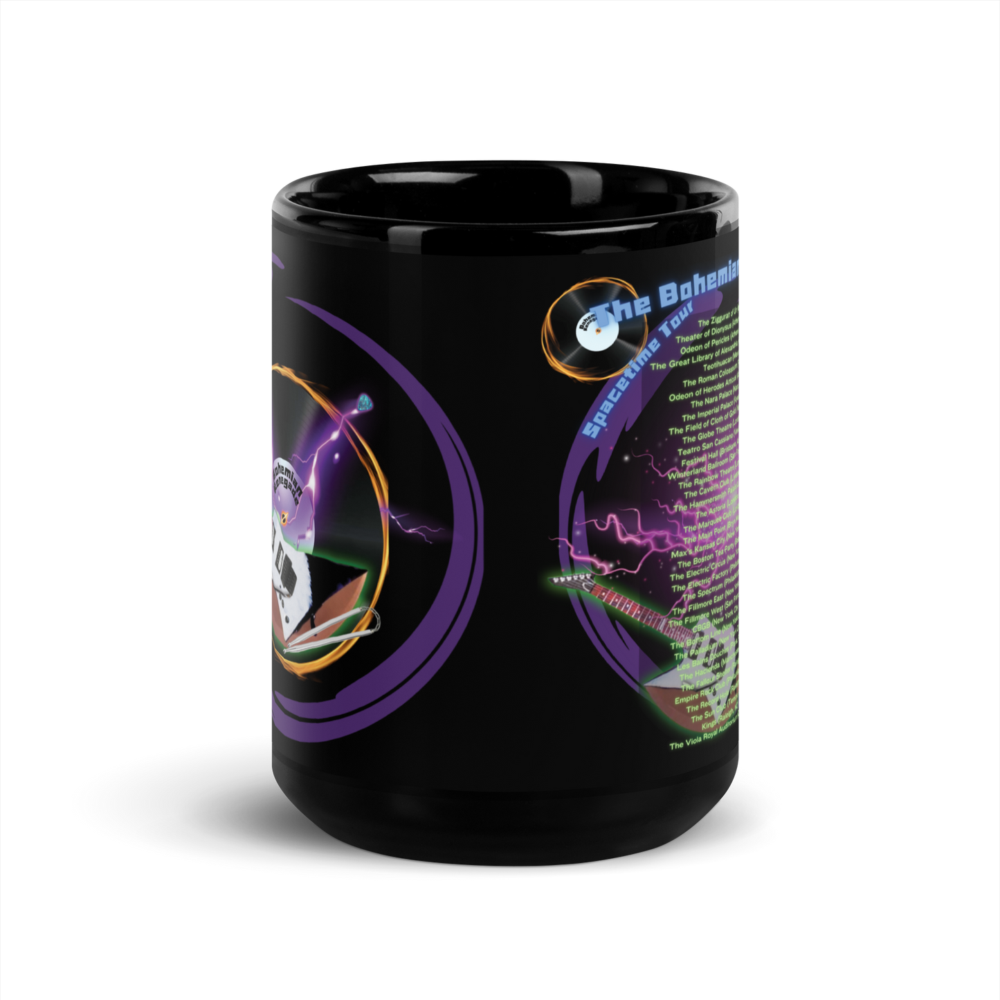 'Bohemian Renegade: Spacetime Tour' - Black Glossy Mug