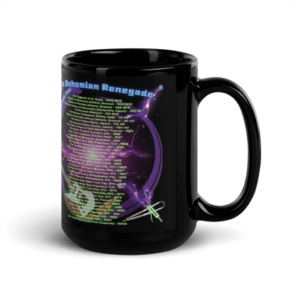 'Bohemian Renegade: Spacetime Tour' - Black Glossy Mug