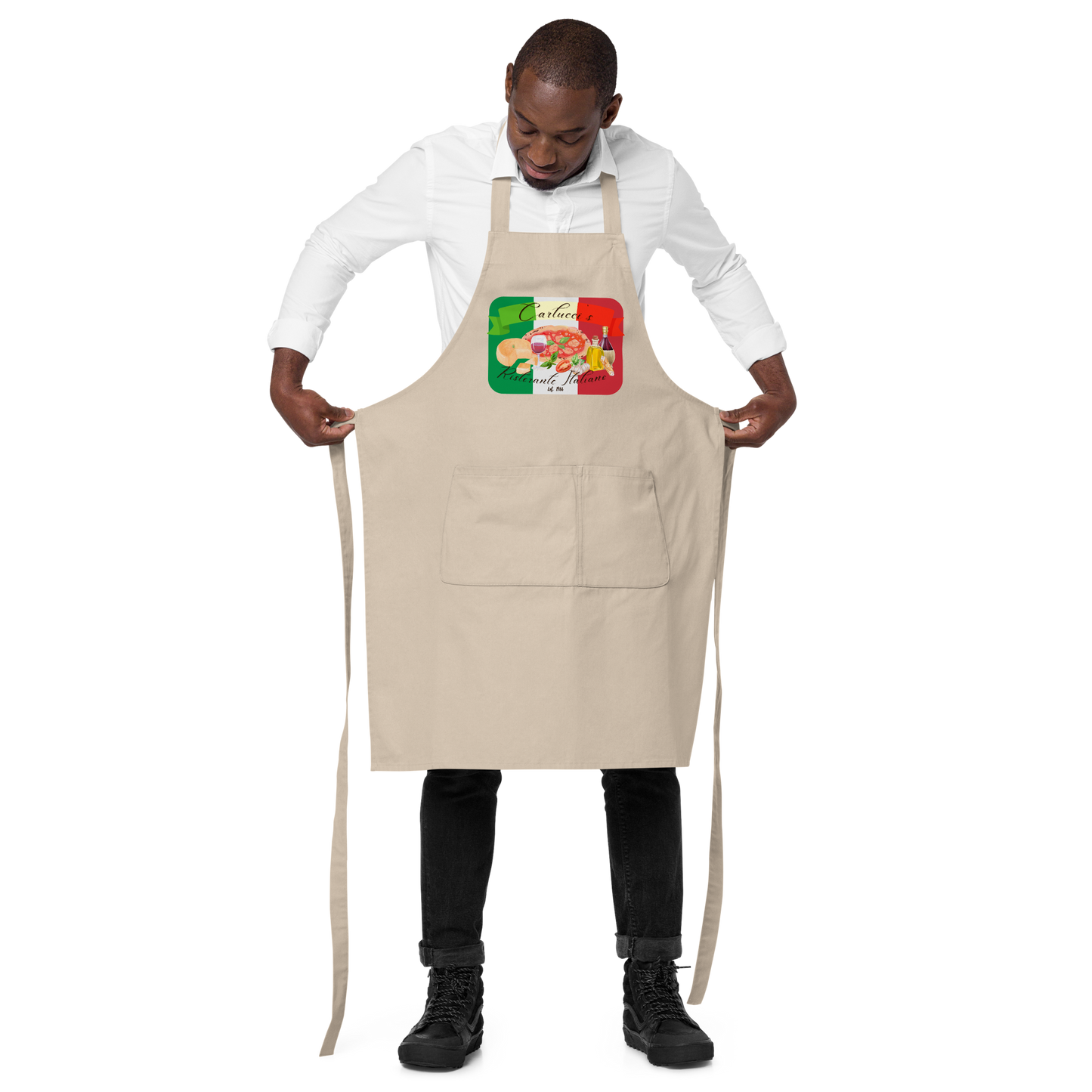 'Carlucci's' 100% organic cotton Apron (From the 'Mike Ferrari: Rise of the Centurion' arc of the indGame book series)