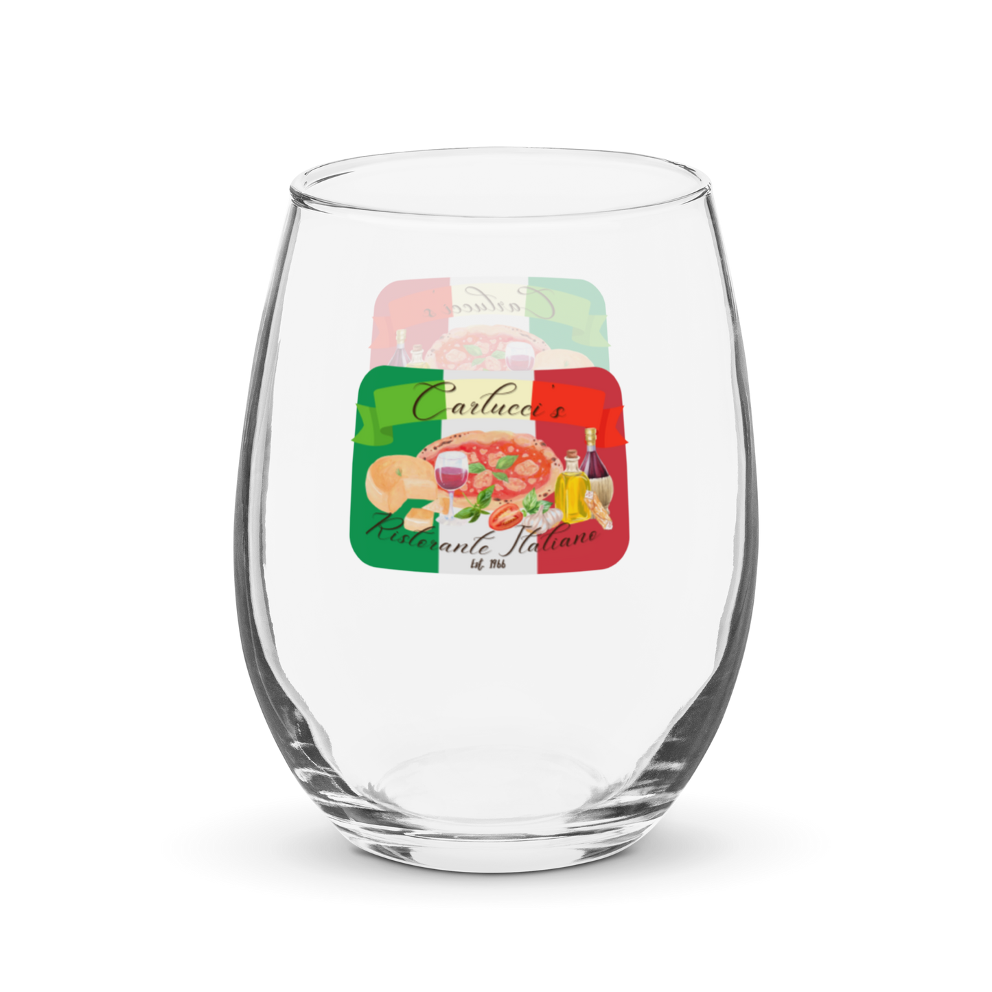 'Carlucci's' Stemless Wine Glass  (From the 'Mike Ferrari: Rise of the Centurion' arc of the indGame book series)