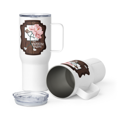 Prancing Peony: Travel Mug With a Handle (From the Animehem arc of the indGame book series)