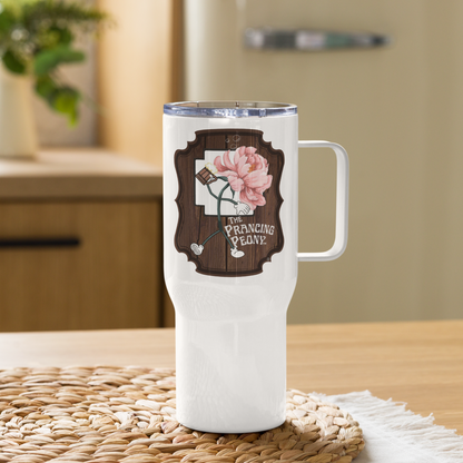 Prancing Peony: Travel Mug With a Handle (From the Animehem arc of the indGame book series)