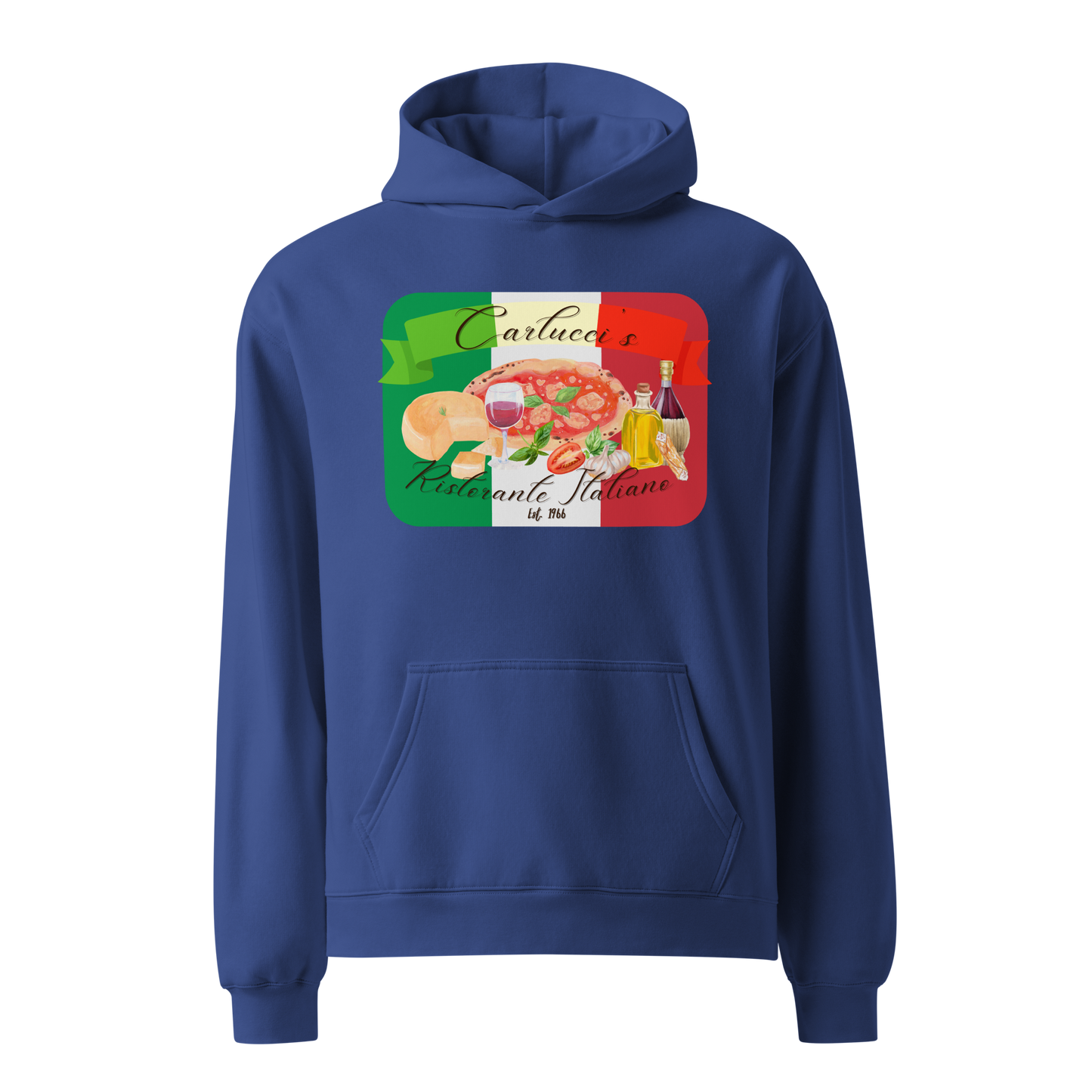 Unisex oversized hoodie 'Carlucci's' Unisex Oversized Hoodie (From the 'Mike Ferrari: Rise of the Centurion' arc of the indGame book series)