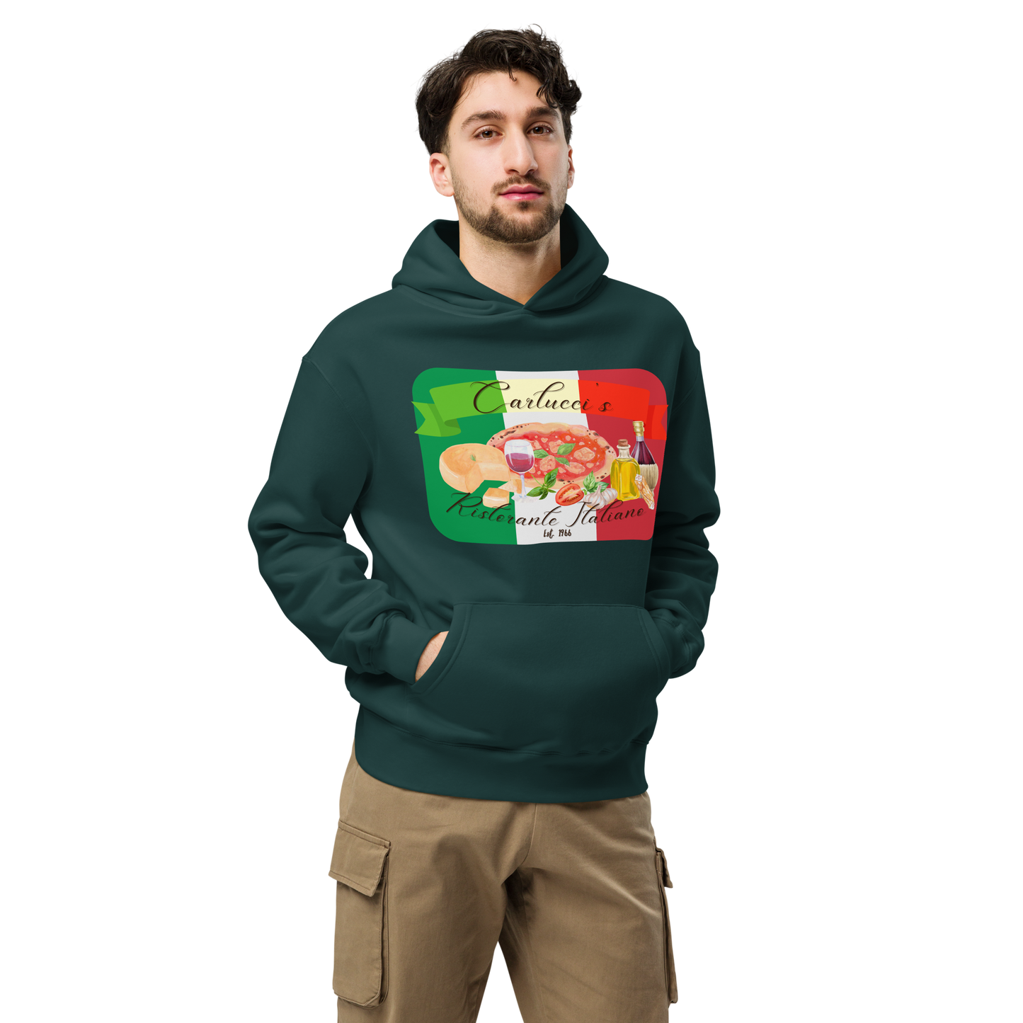 Unisex oversized hoodie 'Carlucci's' Unisex Oversized Hoodie (From the 'Mike Ferrari: Rise of the Centurion' arc of the indGame book series)