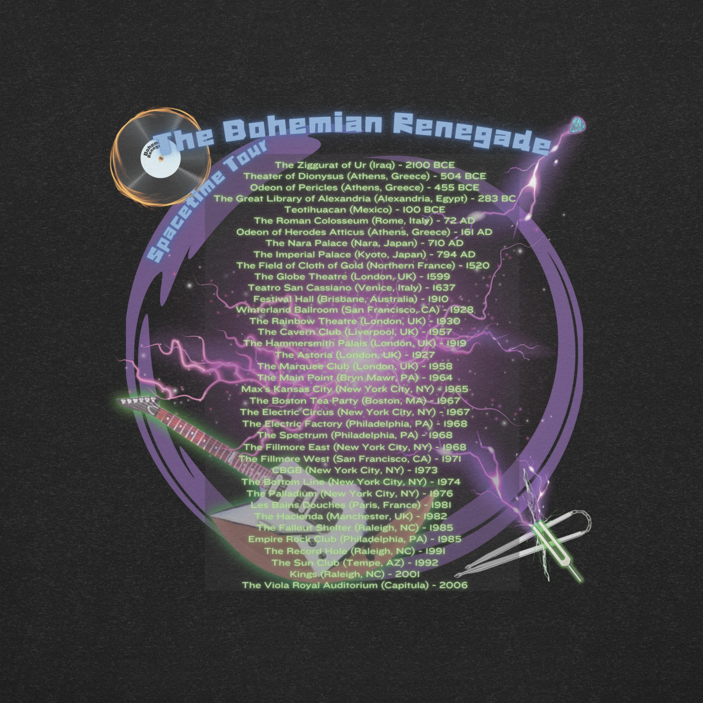 'Bohemian Renegade: Spacetime Tour' Unisex t-shirt