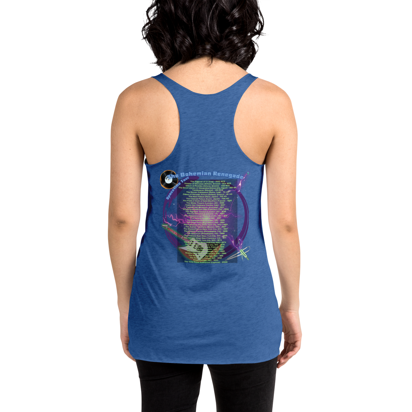 'Bohemian Renegade: Spacetime Tour' Women's Racerback Tank